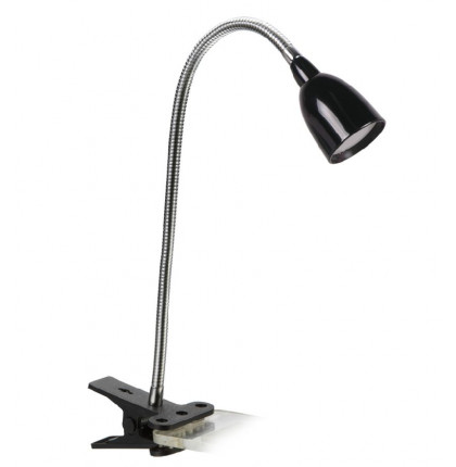 LED stolní lampička, 2.5W, 170Lm, 3000K, clip, černá